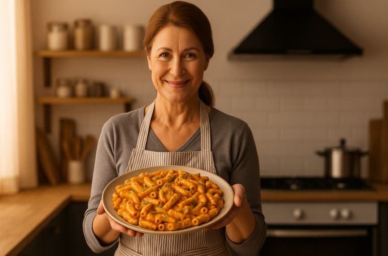 macarrão cremoso na panela de pressão