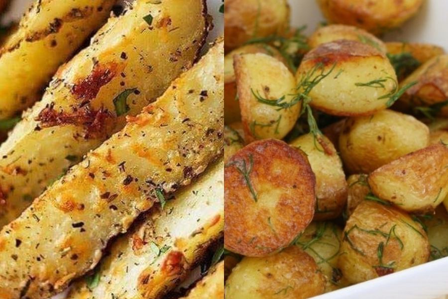 Batatas Assadas com Alho e Ervas